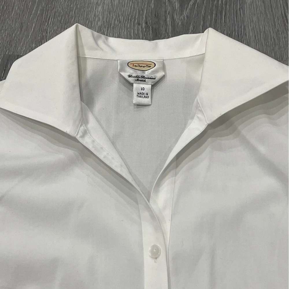Talbots Button Down Wrinkle Resistant Stretch Whi… - image 12